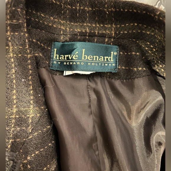 Harve Benard Vintage Women’s Wool Plaid Blazer Jacket - Picture 3 of 3